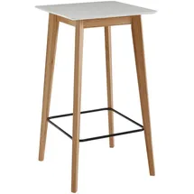 KADIMA DESIGN Skandinavischer Bartisch 60 x 60 x 110 cm Weiß