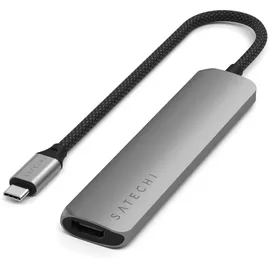 Satechi USB-C 6-in-1 Slim Multiport Adapter Space Grau
