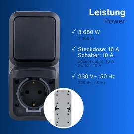 REV Ritter AquaStorm Steckdose grau 1 St.