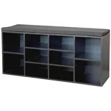 Hti-Living Schuhregal 1 x 10 Fächer 100 x 45 x 35 cm schwarz / schwarz