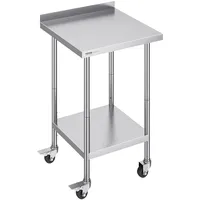 Vevor Arbeitstisch Edelstahl 61 x 61 x 100 cm Silber