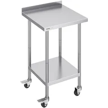 Vevor Arbeitstisch Edelstahl 61 x 61 x 100 cm Silber