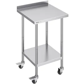 Vevor Arbeitstisch Edelstahl 61 x 61 x 100 cm Silber