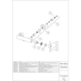Steinberg Serie 100 Duscharmatur Einhebelmischer für 1 Verbraucher Mattschwarz 1001220S