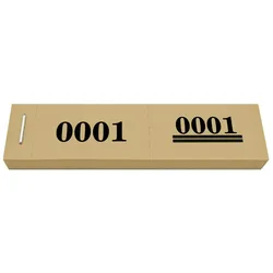 CombiCraft Nummernblock / Doppelnummer Mini in Karamell - 1000 Abrisse