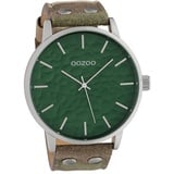 Oozoo Herren Armbanduhr Timepieces Analog Leder camouflage grün D2UOC10460