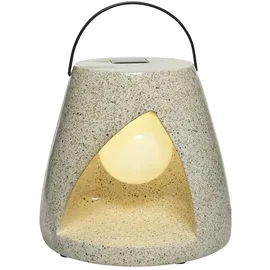 MARELIDA LED Solar Laterne Kugellampe im Stein Solarleuchte Gartenleuchte