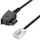 deleyCON 15m Routerkabel TAE-F auf RJ45 8P2C Anschlusskabel - Schwarz