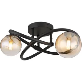 GLOBO LED-Deckenleuchte Tuberius Klar/Schwarz max. 3,5 Watt Deckenlampe