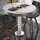 GGM Möbel Bistrotisch Ø 60 x 77 cm Weiß Marmor/Edelstahl