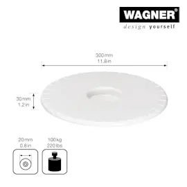 Wagner System GmbH Wagner Pflanzenroller Ultraflat GH 0451 Weiß Ø 30
