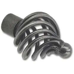 Möbelknopf Möbelknauf Cage ø 34mm Tiefe 50mm Möbelgriff Stahl altzinn antik