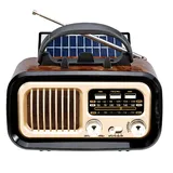 YUEHISY Retro Bluetooth -Lautsprecher, Vintage AM FM -Radio, Tragbares Retro -Radio mit Bluetooth -Lautsprecher, Solar -Batterie, für Home Office, Outdoor Party, USB -Fahrer