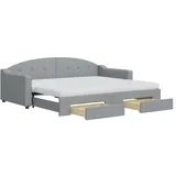 vidaXL Tagesbett 90 x 200 cm Hellgrau