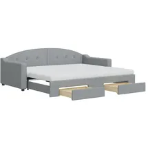 vidaXL Tagesbett 90 x 200 cm Hellgrau