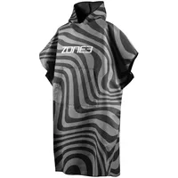ZONE3 Microfibre Poncho schwarz/weiß