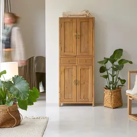 Tikamoon Schrank Yuki aus massivem Recycling-Kiefernholz Natur