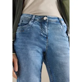 Cecil Mid Waist Slim Leg Jeans im Casual Fit Light Blue Washed 28 - 28W / 26L