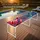 Tectake Bierpongtisch 61 cm x 240 cm x 71 cm Bunt