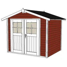 Weka Gartenhaus 122 2,41 x 2,35 m schwedenrot