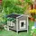 PawHut Katzenhaus mit Terrasse und Balkon 115 x 66,5 x 74,7 cm