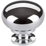 SO-TECH® Möbelknopf OSCAR Chrom poliert Ø 32,5 mm Knopfgriff Schrankgriff Küchenknopf Möbelgriff