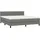 vidaXL Boxspringbett mit Matratze & LED Dunkelgrau 180x200 cm Stoff