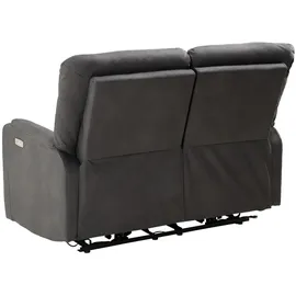 Femo Sofa 2-Sitzer FM-3215, Anthrazit Mikrofaser - 1-motorig mit elektrischer Relaxfunktion