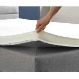 SUN GARDEN Boxspringbett Holzwerkstoff/Stoff mit Federkernmatratze - silber