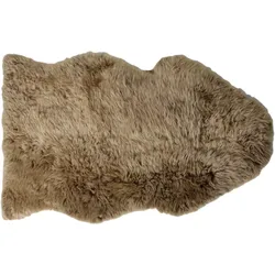 HSM Collection Schaffell Groß Langhaarig, 90x60x3,5 cm, Cappuccino