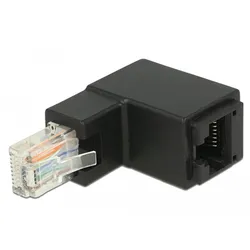 DELOCK Adapter RJ45 Stecker gewinkelt > RJ45 Buchse Cat.6