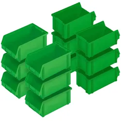 BRB 12x Sichtbox CLASSIC FB 3Z, LxBxH 350/300x200x145 mm, Inhalt 8,7 Liter, grün