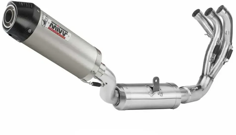 Mivv Oval Yamaha Tracer 9/gt 2021-23 Y.069.l4c Homologiertes Vollliniensystem - Titanium / Carbon - Homologated