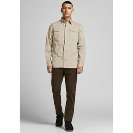 JACK & JONES Sheridan Langarmhemd Crockery / Slim Fit 2XL