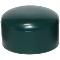 6 Stück Zaunkappe Pfostenkappen Zaunpfahlkappen für Rundrohr 59mm aus robustem PVC (grün)
