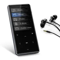 HIFI WALKER M7-128GB MP3 Player mit Bluetooth 5.0, 2,4 Zoll Touchscreen-Musikplayer mit Lautsprecher, Mini Sprachrekorder mit Kopfhörern, Touch Tasten, Foto-Browser, E-Book-Schwarz