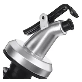 layba Ausgießer für Flaschen Silber Matt mit Verschlusskappe aus Kunststoff in 10er Set