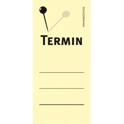 notizblock24 Haftnotizen 75 x 35 mm, gelb Termin 4260184863327 notizblock24
