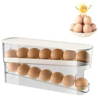 luxuskollektion Eierhalter 2 Schichten rollend stapelbar transparent/beige