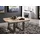 MASSIVMOEBEL24.DE Couchtisch Akazie Beige 90 x 90 x 45 cm
