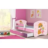 luxusbetten24 Kinderbett Dream, mit verschiedenen Motiven rosa 80 cm x 160 cm