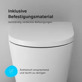AM.PM Wand-WC mit WC-Sitz Weiß