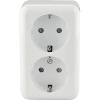 Unitec Doppelsteckdose STANDARD Aufputz Weiß 2 St.