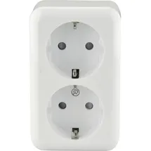 Unitec Doppelsteckdose STANDARD Aufputz Weiß 2 St.