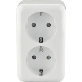 Unitec Doppelsteckdose STANDARD Aufputz Weiß 2 St.