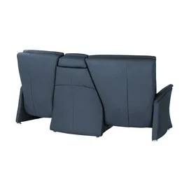HIMOLLA Trapezsofa Leder 3-Sitzer Blau