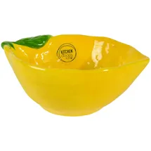Decoris Schale 16x6cm Keramik Zitronen Form - Gelb Grün