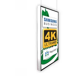 Digitales Poster TrendLine (Deckenmontage) 43 Zoll weiß  - Digital Signage Poster Made in EU