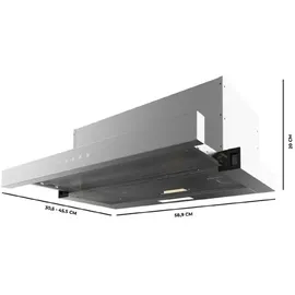 Cecotec Bolero Flux TLT 604000 Teleskopische Dunstabzugshaube 60 cm Silber