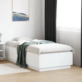 vidaXL Bettgestell 75 x 190 cm Weiß